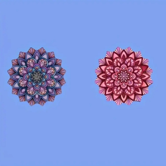 NWT Beautifully Detailed with Gorgeous Colors Mandala Coasters!  Set of 6! - Picture 2 of 4